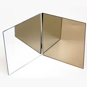Shenhen1.5mm 3mm hoja de espejo acrílico de doble cara dorado y plateado