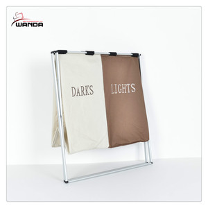 Dirty Clothes Laundry Sorter Bathroom Organizer <strong>Double</strong> Hamper Bag Basket <strong>Bin</strong> New - Product Image 5