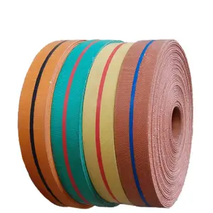 28 30 32 34 36盎司织物棉黄红色橙色黑色橡胶扁平传动带/传力平带