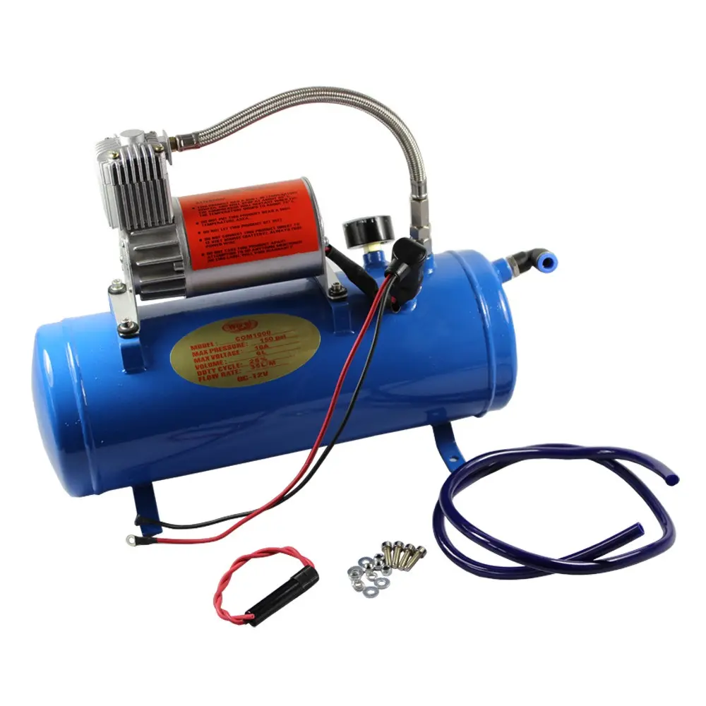 Compressor de ar 150psi dc 12v, com tanque de 6 litros, para pneus de motorhome