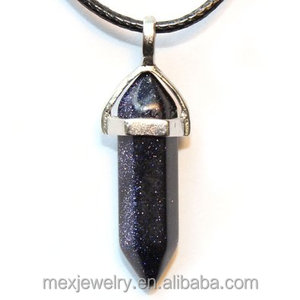 Collier pendentif en cristal de quartz naturel noir, prisme hexagonal, point de guérison, avec chaîne en cuir noir - Product Image 2