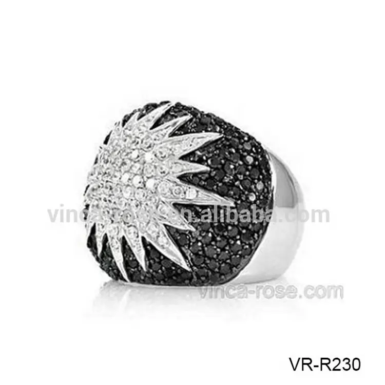 Fábrica directa 2015 puro y cristalino turco anillo de plata
