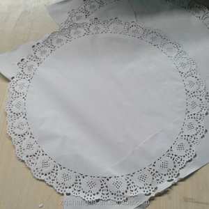 Gelbe Spitze Papier doilies Tischsets Tisch Tischsets für Hochzeit 25,5 "mit Apfel Spitze Design / Restaurant / gewöhnliches Leb - Product Image 3