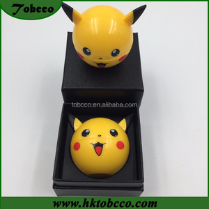 Fábrica Directamente <span class=keywords><strong>3</strong></span> Piezas Cat Juego PikaChu Pokemon Bola de Zinc Grinder Crusher Tobacco Grinder grinder - Product Image 1