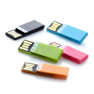 塑料 USB 闪存驱动器迷你拇指驱动器纸夹笔驱动器与自定义标志