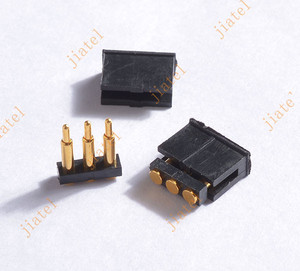 FABRICANTE DO CONECTOR DO PIN POGO A avaliação atual alta do chapeamento do ouro do ângulo direito 5-Pin do passo 2.54mm do bronze - Product Image 4