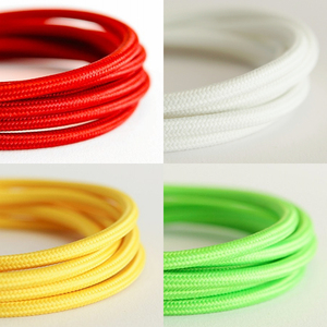 Renkli Vintage tekstil tel 2X0. Aydınlatma için 75mm2 elektrik % lamba kablosu pamuklu kumaş kablo 100 m/grup - Product Image 3