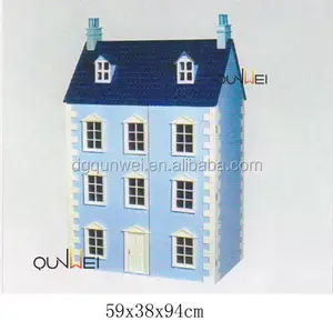Handmade Beautiful Dollhouse Kid DIY Wooden Doll House Miniature Best Wishes Gift QW60308