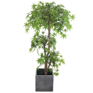 Jardín de arte al por mayor Artificial verde árbol de arce casa ornamentales árbol de plástico plantas para decoración de oficina - Product Image 2