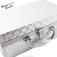 Palette de fards à paupières professionnelle, vernis à ongles, rouge à lèvres liquide, fard à joues, pinceau à fard à paupières, ensembles d'étuis en aluminium, type d'emballage : trousse de maquillage