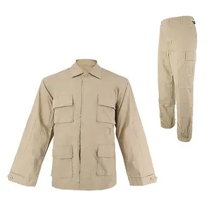 KMS Custom Wholesale Outdoor Clothing Digital Light Khaki Tactical Security Dress Training Combat Uniform