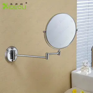 壁挂式圆形浴室镜可调浴室镜可扩展壁挂式镜子