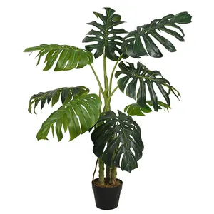 Cây Cảnh Monstera Deliciosa Giả 1.15M, Cây Cảnh Trong Nhà Giả