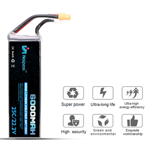 แบตเตอรี่ลิเธียม 22.2V 6000mAh 6 เซลล์ 25C 22.2v Lipo 6s สำหรับโดรนมัลติโรเตอร์ - Product Image 4