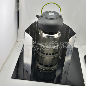 Réchaud <span class=keywords><strong>de</strong></span> camping pliable en acier Chongfu avec pare-vent et sac <span class=keywords><strong>de</strong></span> transport, compatible avec les brûleurs au butane légers - Product Image 3