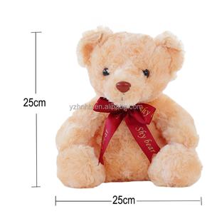 25cm peluche orso giocattolo con luce colorata LED orso <span class=keywords><strong>seduto</strong></span> con cravatta rossa giocattoli per bambini per bambini regalo di - Product Image 6
