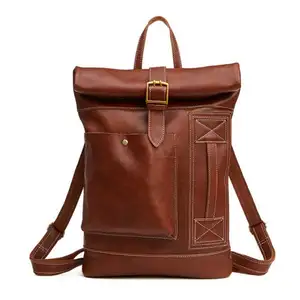 Новый модный итальянский рюкзак из натуральной кожи с зернистой поверхностью для путешествий деловой рюкзак из натуральной кожи