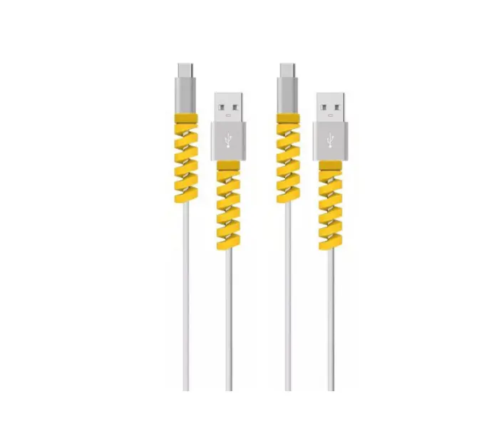 4 farbe boxed silikon daten kabel protector USB ladegerät kabel daten kabel schutzhülle
