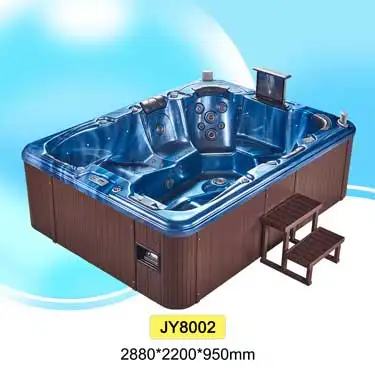 6 الناس بانيو سبا Hottub طليق كومبو تدليك (الهواء و دوامة) الاكريليك تدليك احواض الاستحمام ، تدليك في الهواء الطلق مربع CN. غواتيمالا