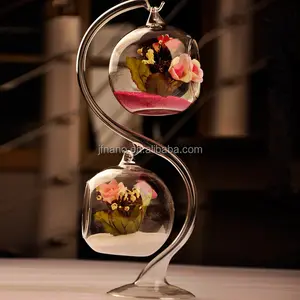 Creative micro Landscape hydroponic containers double hanging glass flower vases