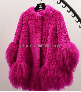 Женская длинная шуба из меха кролика - Product Image 2