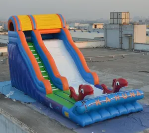 Fabriek prijs opblaasbare freestyle slide sterke opblaasbare giant aqua slide