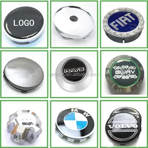 High Quality Wholesale ABS Plastic Chrome Silver Car Logo Wheel Center Hub Caps Cover 4pc Set