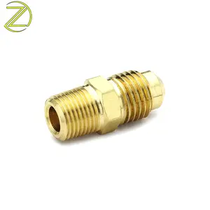 Customized Brass Chrome Connector Supplier Pipe Adapter Male Hexagon Thread Tube Pins Brass Tank Fittings