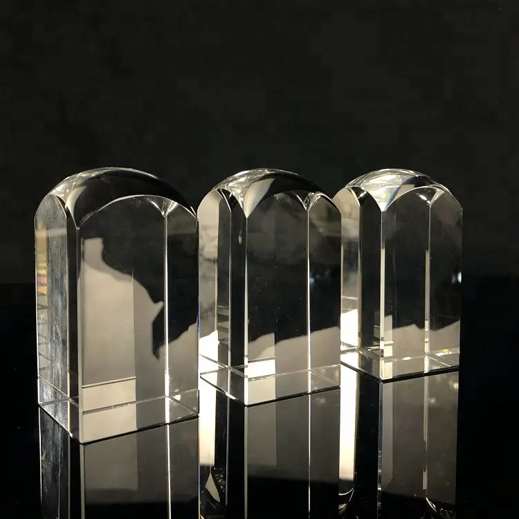 Honor de fábrica de cristal feito no topo transparente k9 cristal de vidro cubo para o gravura a laser 3d
