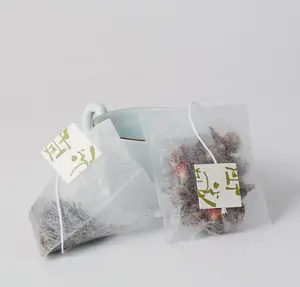 Corn Fiber PLA Biodegradable <strong>Empty</strong> Heat-sealed <strong>Pyramid</strong> <strong>Tea</strong> <strong>Bag</strong> - Product Image 1