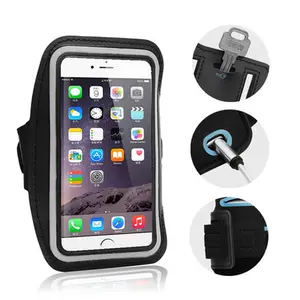 Hete Verkopende Zwarte Kleur Sport Hardloop Mobiele Telefoon Armband