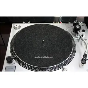 Variedad de colores personalizados logo impreso vinilo disco pad fieltro tocadiscos lana slipmats