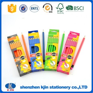Alta calidad China, <span class=keywords><strong>el</strong></span> proveedor de papelería conjunto 12 madera 7 "HB lápiz con goma de borrar - Product Image 1