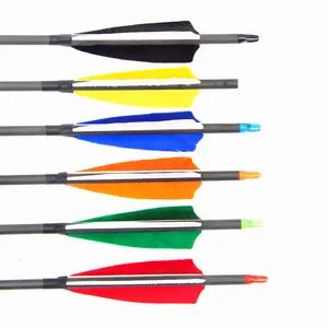 High quality carbon arrows with turkey feather arrow vanes