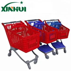 उच्च गुणवत्ता सुपरमार्केट प्लास्टिक शॉपिंग ट्रॉली