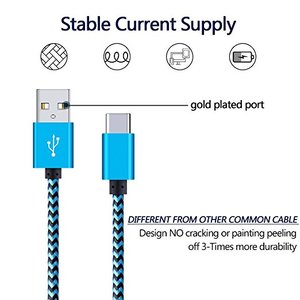Bán Buôn 3FT 1M Nylon Bện Sạc Cáp <span class=keywords><strong>USB</strong></span> Loại C Cable Đối Với Tất Cả Các Thiết Bị <span class=keywords><strong>Android</strong></span> Loại C Bộ Chuyển Đổi Cáp đối Với Samsung S8/S9 - Product Image 2
