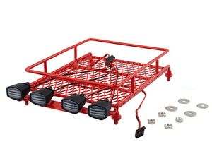 Kit de Luces LED con Retorno Automático para Camionetas Todoterreno 4x4, Rojo, RC 1:8 1:10, Techo Metálico, Portaequipajes - Product Image 1