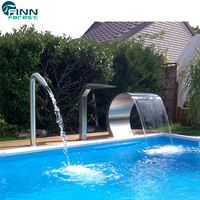 Cascade de rideau d'eau de bain de station thermale d'acier inoxydable pour des piscines-outils et accessoires de piscine de la meilleure qualité