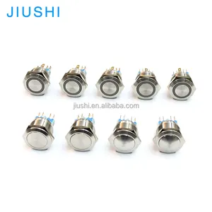 stainless steel led piezo switch 22mm illuminated push button switch