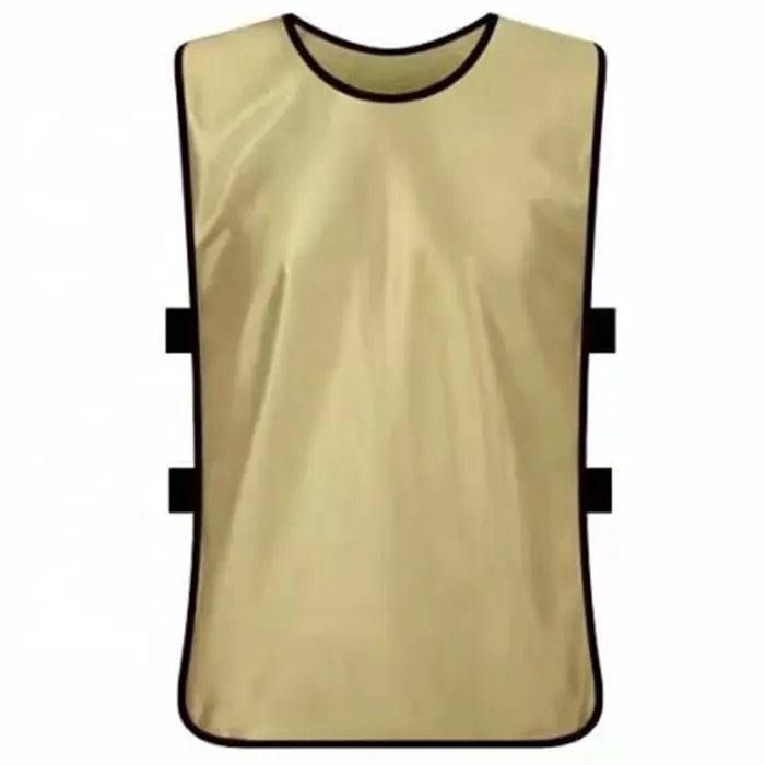 Custom gold tank top soccer football training vest bibs