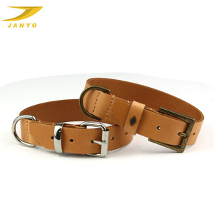 <span class=keywords><strong>Collar</strong></span> para perro con logotipo de cuero real personalizado oem de fábrica - Product Image 5