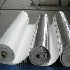 Lámina de aluminio de fibra de vidrio, estera perforada con aguja para aislamiento térmico ignífugo de fábrica China ROCKPRO