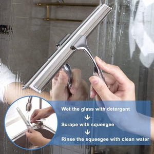 Essuie-glace de nettoyage de verre en acier inoxydable, essuie-glace de vitre raclette de verre - Product Image 5