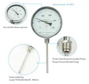 Thermomètre binocles, jauge de température