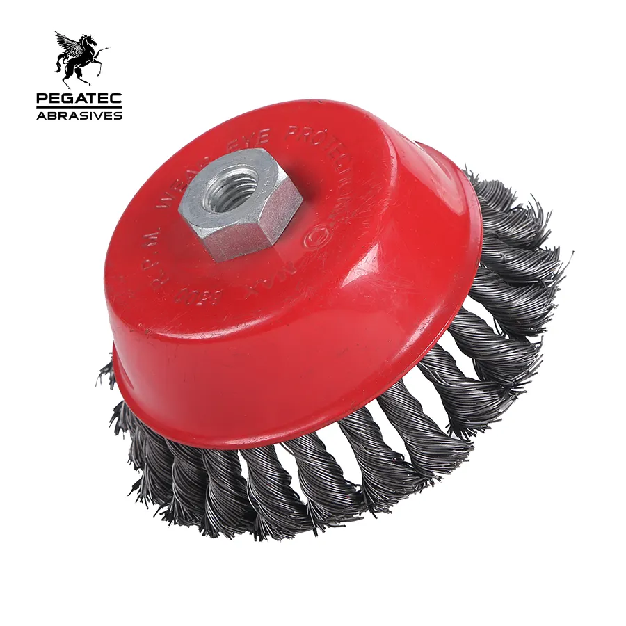 grinding tools high quality abrasive tools Twisted knot cup brush