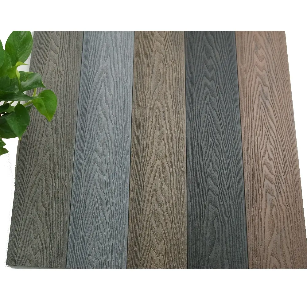 3d china supplier cheap composite timber board wood flooring decking outdoor floor with permanent wood grain surface