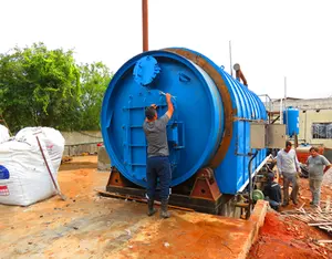 Planta de pirrolísis de pneu com 12 toneladas de capacidade