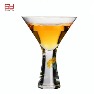 Gelas Martini Batang Tebal Cetak Stiker Bunga Terlaris