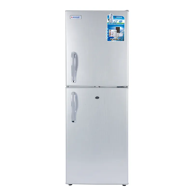 Тряпочка для домашнего использования 12В холодильники двойной двери 198L Солнечный холодильник с морозильной камерой
