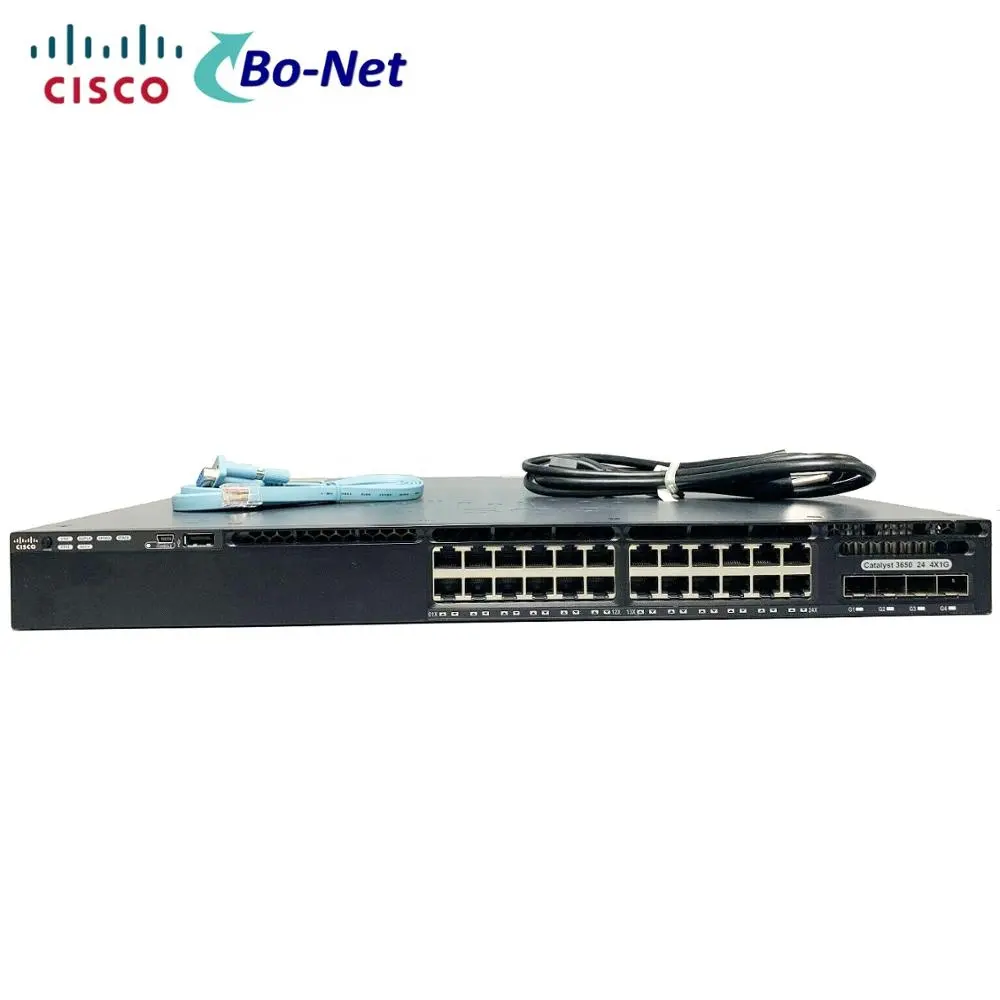 Cisco 3650 24 포트 기가비트 4x1G 업 링크 이더넷 스위치 WS-C3650-24TS-S IP 기초